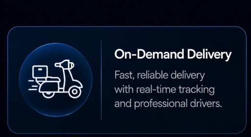 On-Demand Delivery — fast, reliable delivery with real-time tracking and professional drivers.